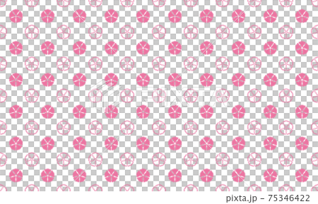 撫子模様　シームレスパターン　ピンク 75346422