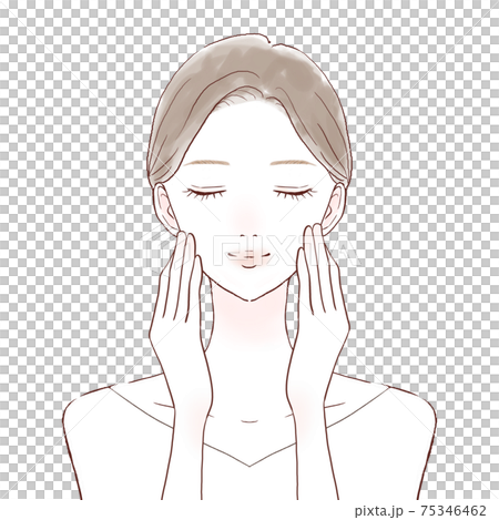 一個女人臉部按摩 一個女人臉部按摩 75346462