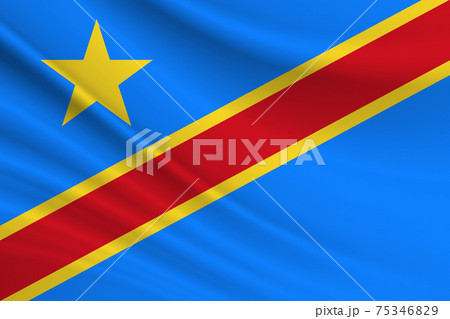 Flag of Democratic Republic of the Congo Fabric texture of the flag of Democratic Republic of the Congo Flag of Democratic Republic of the Congo Fabric texture of the flag of Democratic Republic of the Congo 75346829