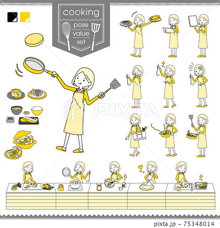 2tone suit business women_cooking 75348014