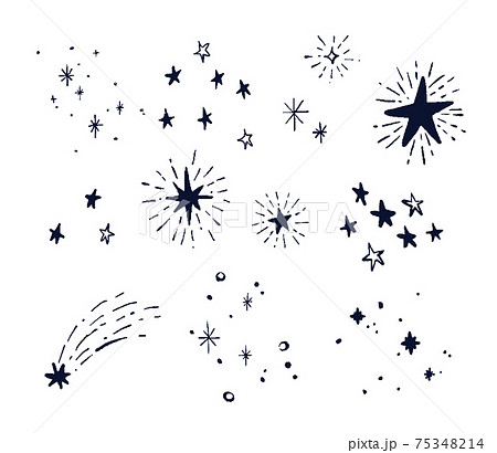 Hand Painted Simple And Fashionable Star Stock Illustration
