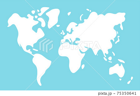 簡略化して丸みのある世界地図 ベクターイラスト のイラスト素材 簡略化して丸みのある世界地図 ベクターイラスト のイラスト素材