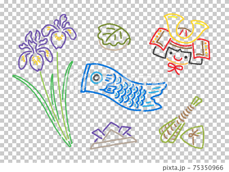 Item illustrations for Children's Day / Tango no Sekku Item illustrations for Children's Day / Tango no Sekku 75350966