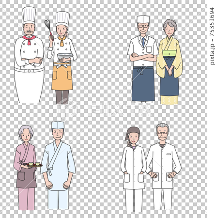 飲食業のシニア　いろいろ 75351694