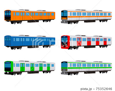 電車　イラスト　乗り物 75352646