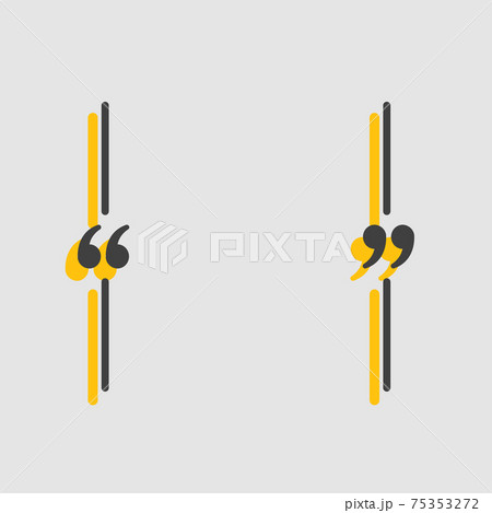 Quote lines text with bracket, vector banner 75353272