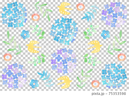 Scandinavian style_watercolor flower pattern 750 Scandinavian style_watercolor flower pattern 750 75353598