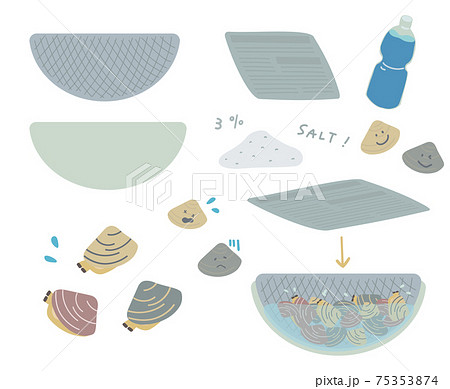 Clam Sand Removal Stock Illustration