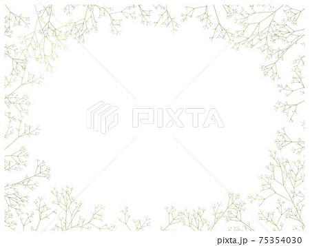 かすみ草の四角いフレーム(横) かすみ草の四角いフレーム(横) 75354030