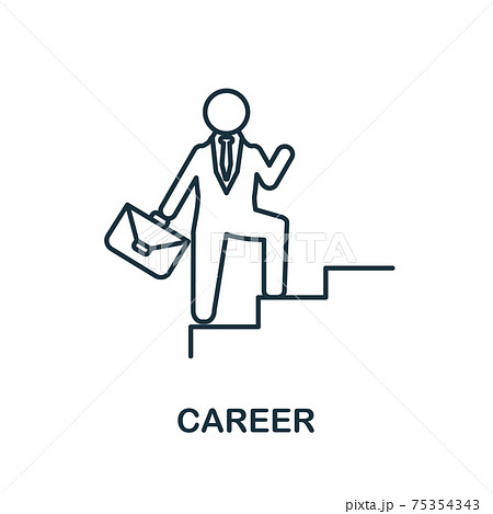 Career icon. Simple illustration from startup collection. Creative Career icon for web design, templates, infographics and more Career icon. Simple illustration from startup collection. Creative Career icon for web design, templates, infographics and more 75354343