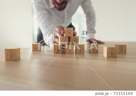 Conceptual image of business team and human resources Conceptual image of business team and human resources 75355109