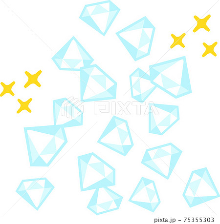 大量に降るダイヤモンド 75355303