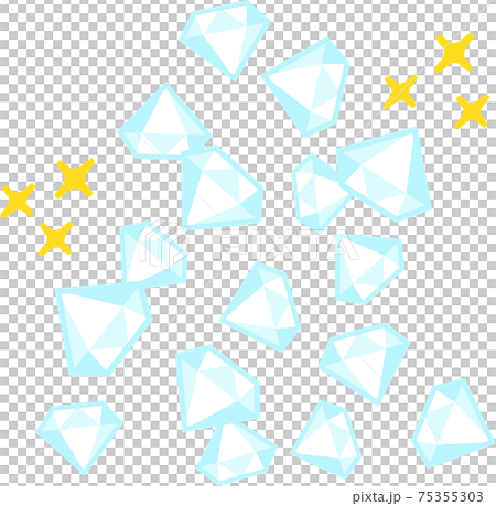 大量に降るダイヤモンド 75355303