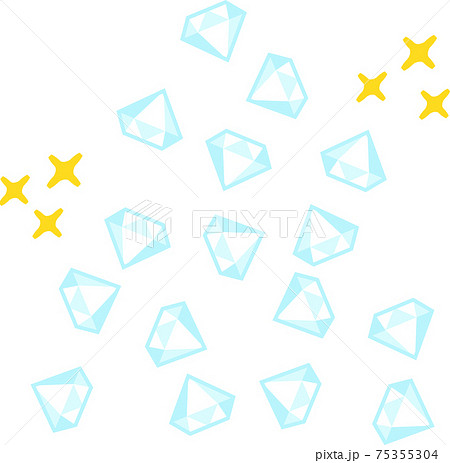 大量に降るダイヤモンド 75355304
