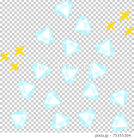 大量に降るダイヤモンド 75355304