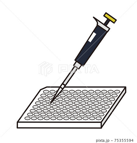 Micropipette And 96 Well Plate Stock Illustration