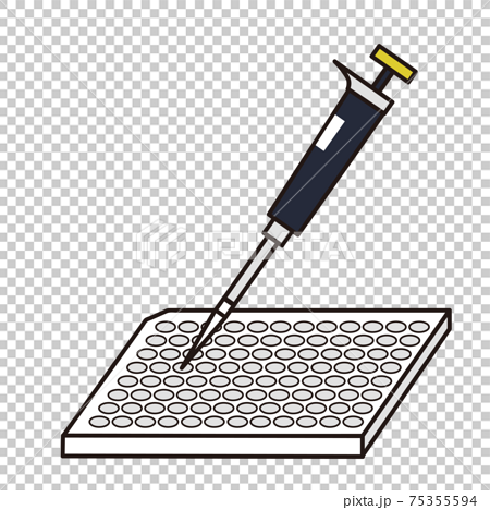 Micropipette And 96 Well Plate Stock Illustration