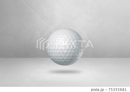 White golf ball on a blank studio background 75355681