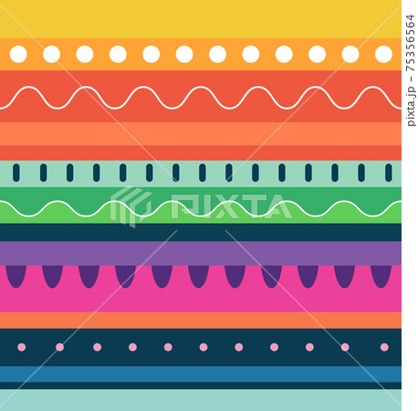 Mexico seamless pattern, Cinco de Mayo, Fiesta banner and poster design with flags, flowers 75356564
