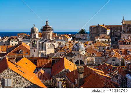 Dubrovnik, Croatia. Picturesque view on the old town, medieval Ragusa 75356749