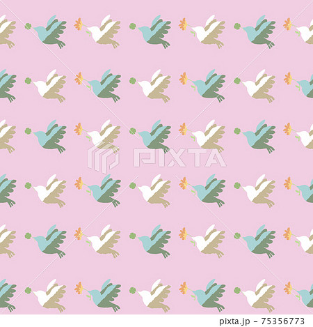 白い鳥と青い鳥 75356773