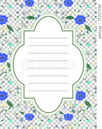 Fashionable flower letter frame graffiti style blue Fashionable flower letter frame graffiti style blue 75357288