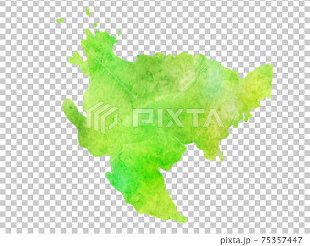 Saga map watercolor icon 75357447