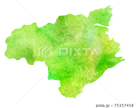 徳島　地図　水彩　アイコン 75357458