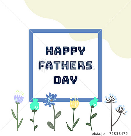 カラフルな父の日メッセージカードのイラスト素材