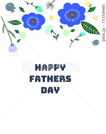 カラフルな父の日メッセージカードのイラスト素材