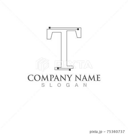 T letter logo and symbol vector image 75360737