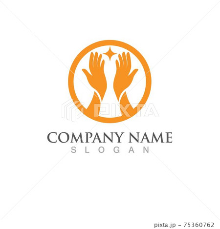 Hand magic logo and symbol vector icon Hand magic logo and symbol vector icon 75360762