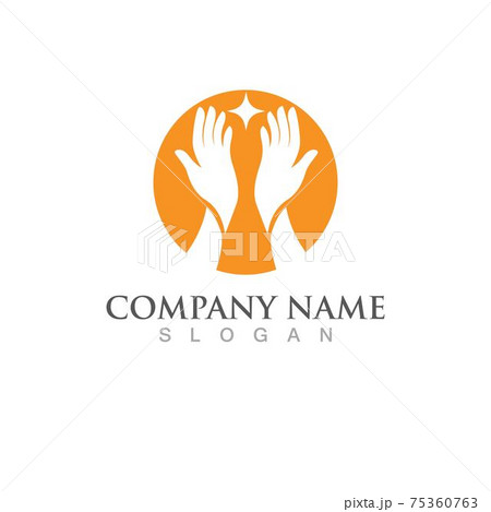 Hand magic logo and symbol vector icon Hand magic logo and symbol vector icon 75360763