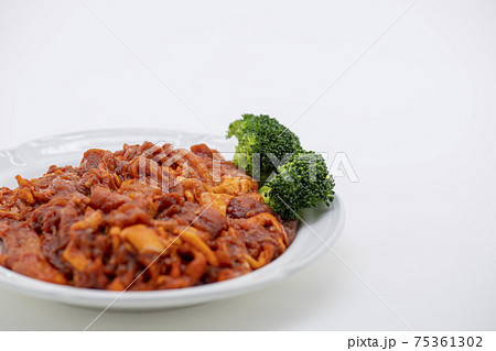 豚肉 野菜 食べ物 75361302