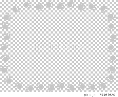 Gray animal footprint frame 75361620