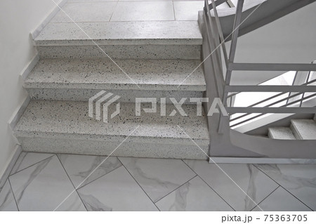 Detail of stairwell in shades of gray 75363705