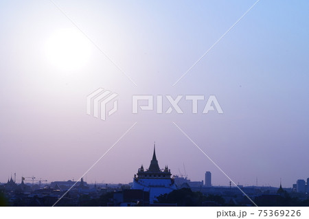 The Golden Mount, Wat Saket, in Bangkok, Thailand. 75369226