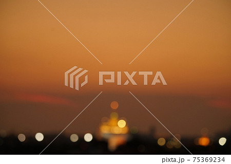 Night View of Wat Saket Temple in Bangkok Night View of Wat Saket Temple in Bangkok 75369234