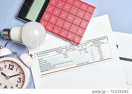 Monthly utility bills 75370281