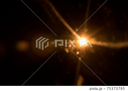 Abstract Natural Sun flare on the black 75373795