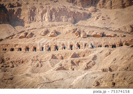 The necropolis of Sheikh Abd al-Qurna, or the Valley of the Nobles, on the western bank of the Nile, near the modern city of Luxor 75374158
