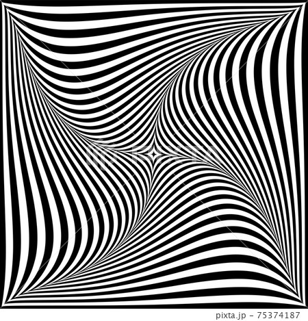 Whirl twisting movement illusion in abstract op art design. Whirl twisting movement illusion in abstract op art design. 75374187