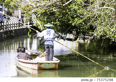 柳川の川下り 水路の町 福岡県柳川市 柳川の川下り 水路の町 福岡県柳川市 75375298