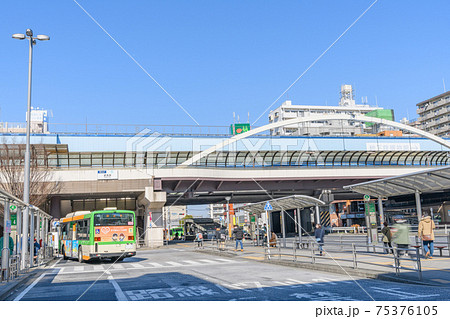 都市風景 東西線葛西駅前ロータリー 東京都江戸川区 都市風景 東西線葛西駅前ロータリー 東京都江戸川区 75376105