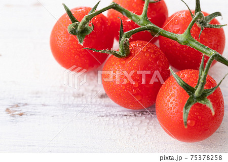 新鮮朝採り、房摘みトマト 新鮮朝採り、房摘みトマト 75378258