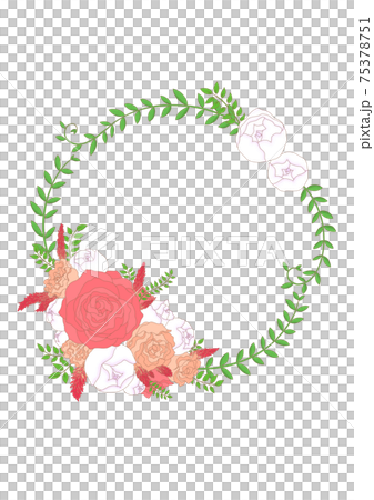 薔薇のフラワーリース 75378751