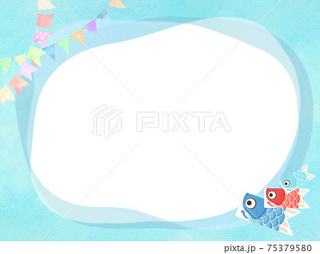 鯉のぼりのフレーム素材 複数のバリエーションがありますのイラスト素材
