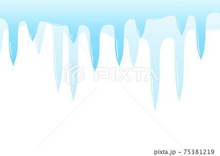 氷柱フレーム 長方形 遠景のイラスト素材