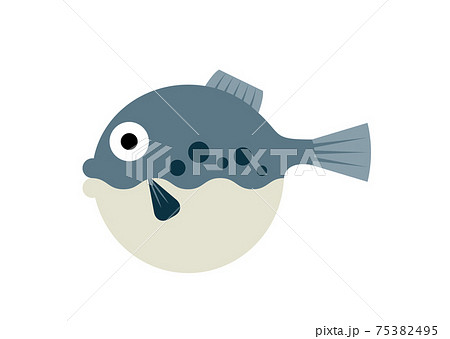 フグのイラストのイラスト素材