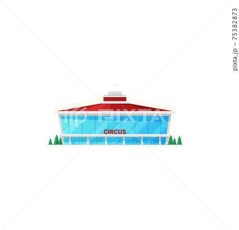 Glass big top circus building city architecture 75382873